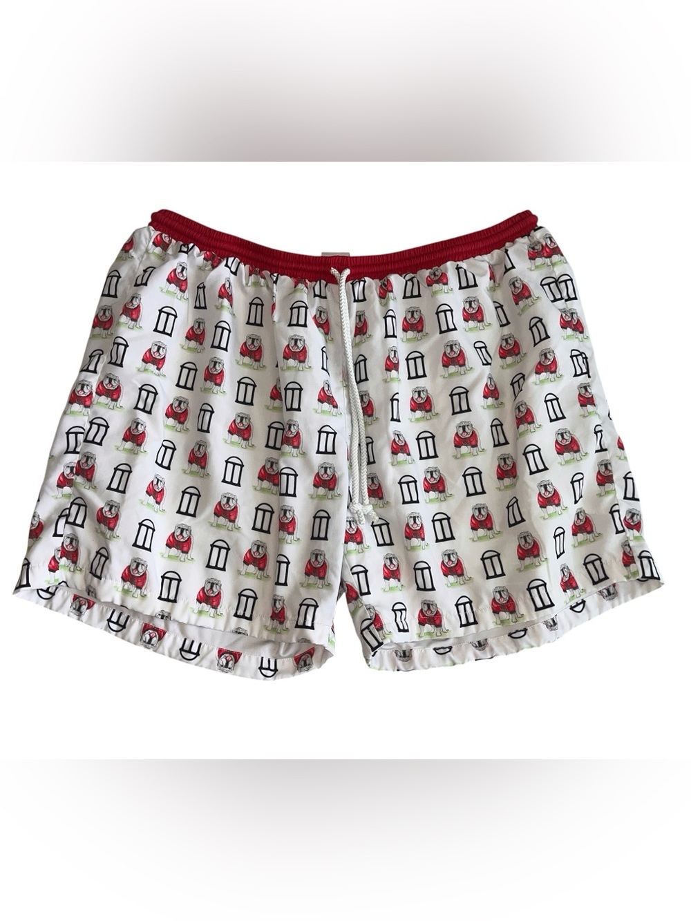 Little Bear Smocks Mens XL UGA Georgia Bulldogs Swim Trunks Bulldog Print